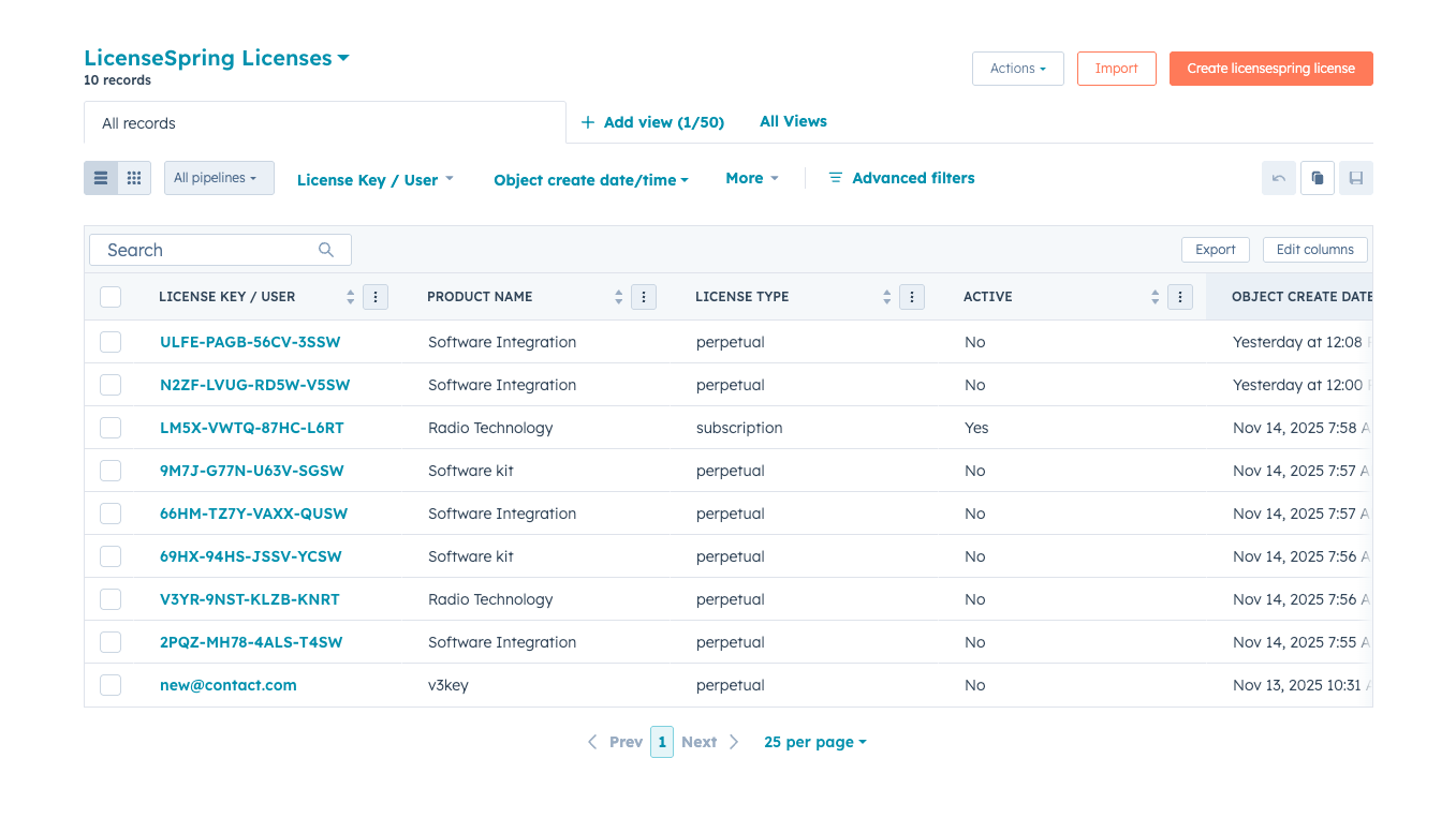 LicenseSpring Licenses